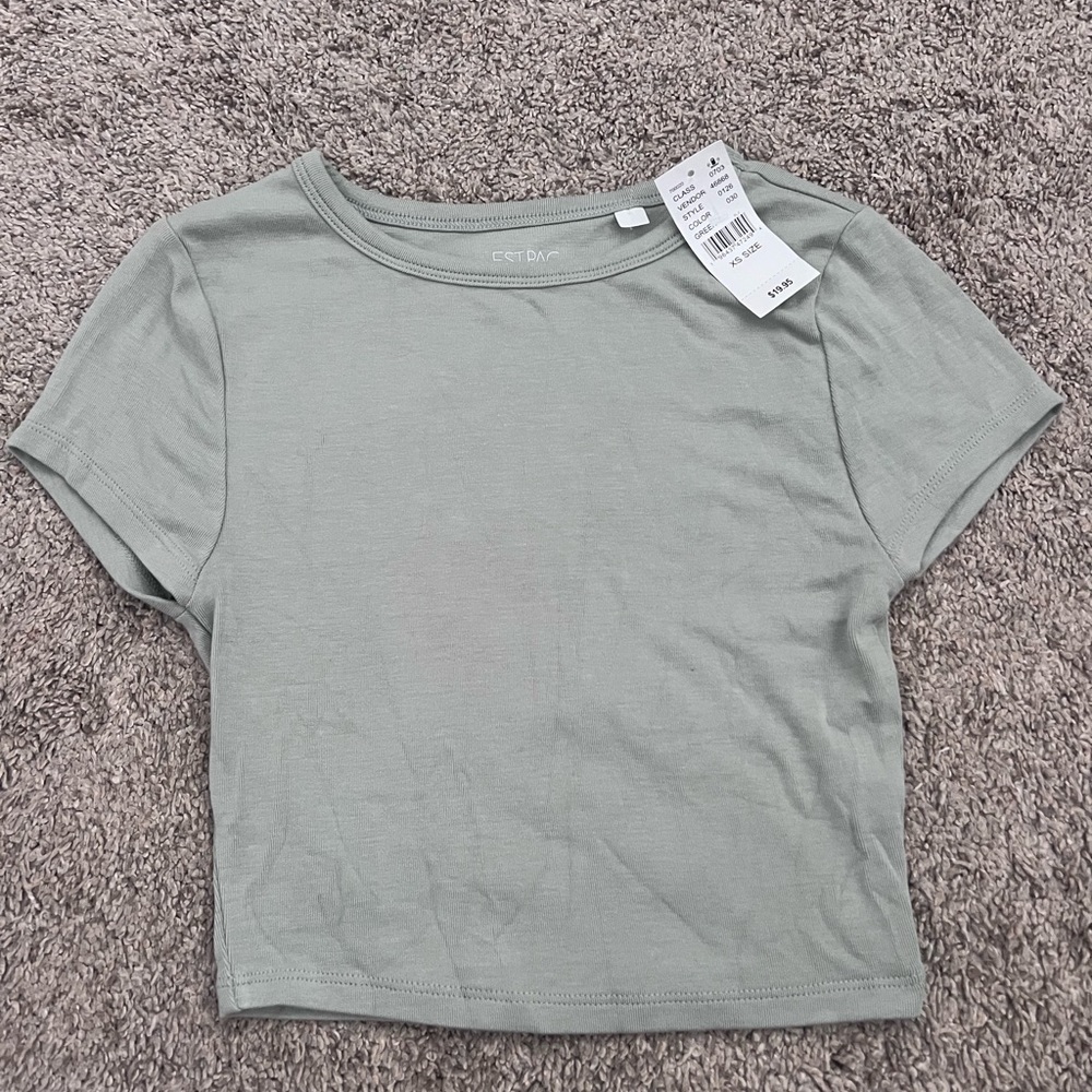 Brand new green crop top
